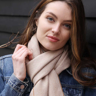 Baby Alpaca Herringbone Scarves