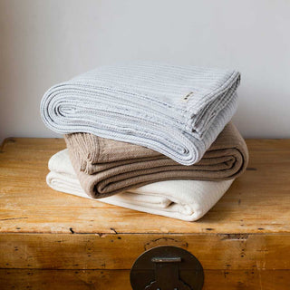 Cashmere Mini-Cable Blankets