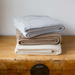 Cashmere Mini-Cable Blankets