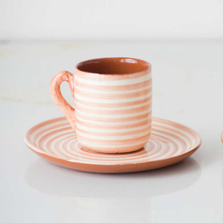 Striped Espresso Cup & Saucer