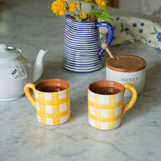 Grid Terracotta Mug