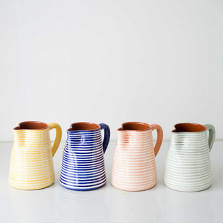 Striped Terracotta Pitcher