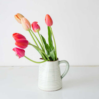 Striped Terracotta Pitcher
