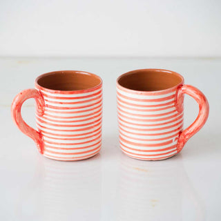 Classic Striped Terracotta Mug