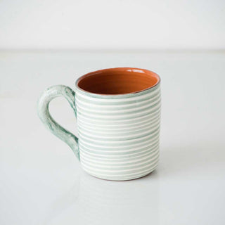 Classic Striped Terracotta Mug