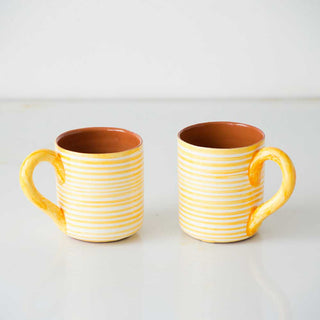 Classic Striped Terracotta Mug