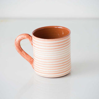 Classic Striped Terracotta Mug