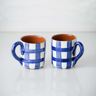 Grid Terracotta Mug