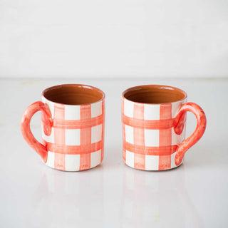 Grid Terracotta Mug