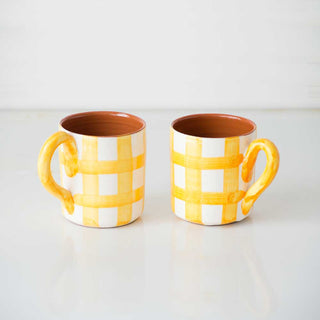 Grid Terracotta Mug