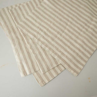 Natural & White Stripe Linen Placemats