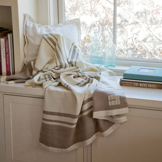 Casa Branca x Swans Island Branca Stripe Grande Throws
