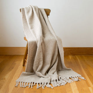 Chunky Alpaca Brushed Bouclé Throw